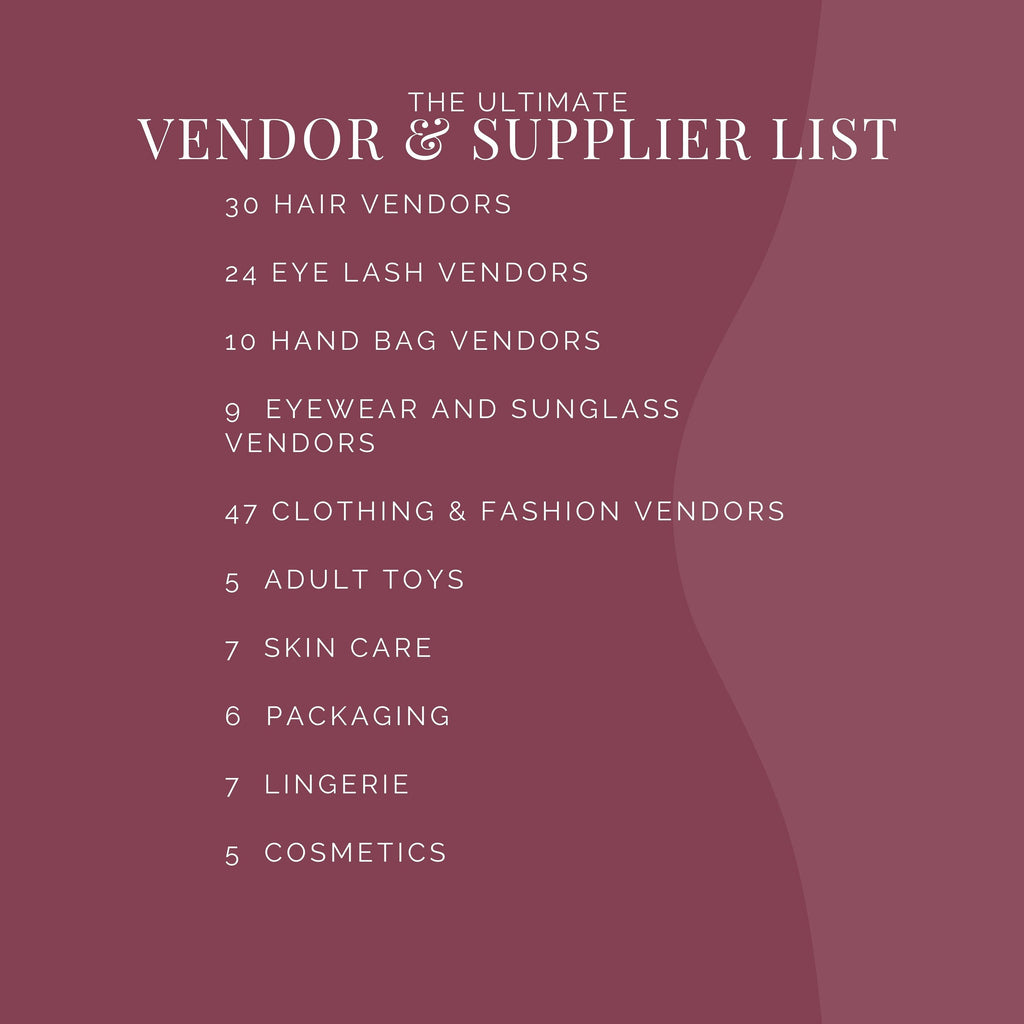ULTIMATE Vendor List 2024 | Ultimate Supplier List 2024 | Entrepreneur Guide