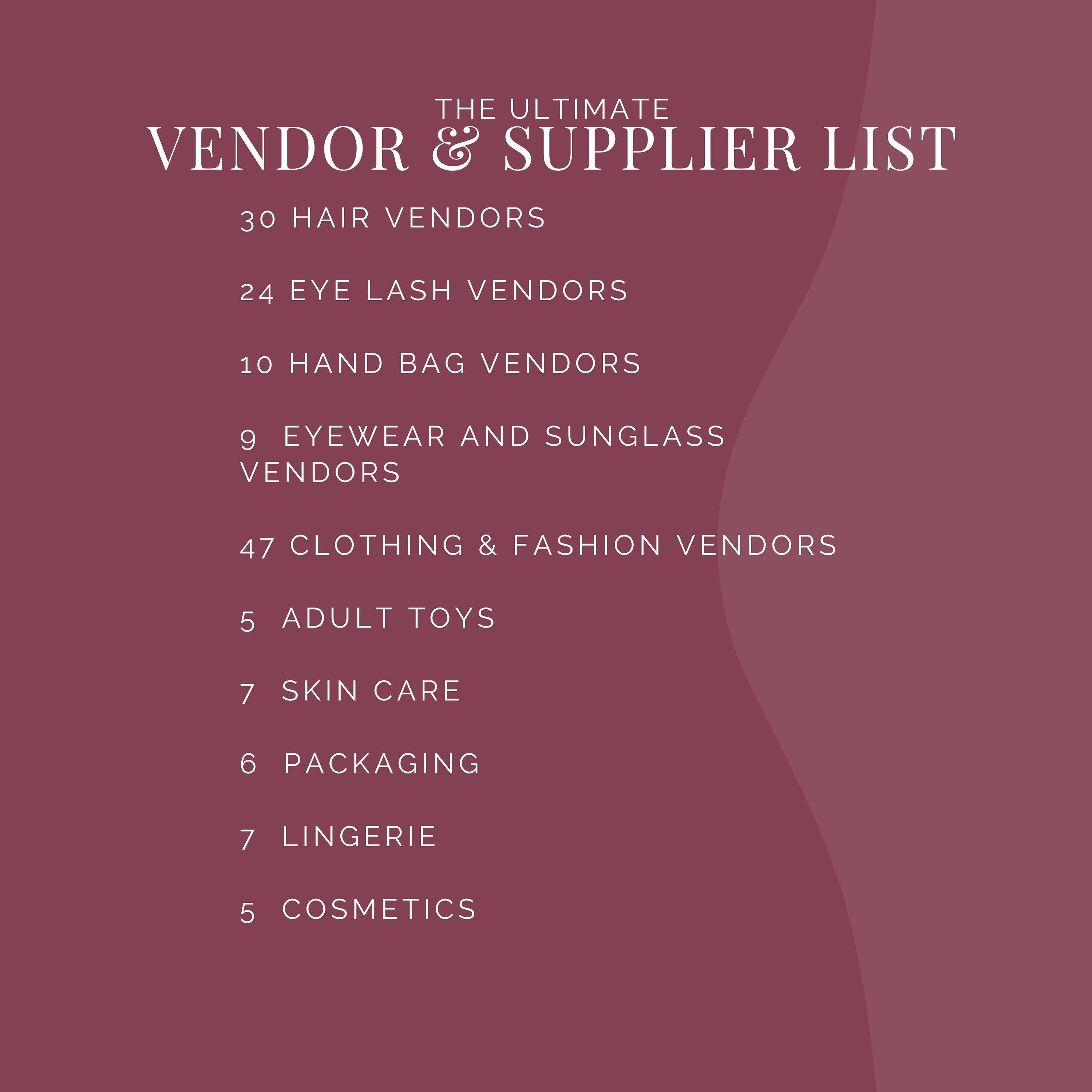 ULTIMATE Vendor List 2024 | Ultimate Supplier List 2024 | Entrepreneur Guide