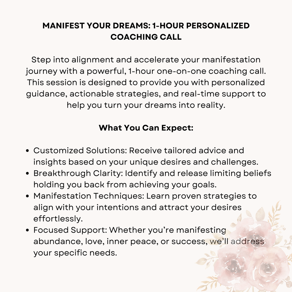 Private Manifestation Text Coaching