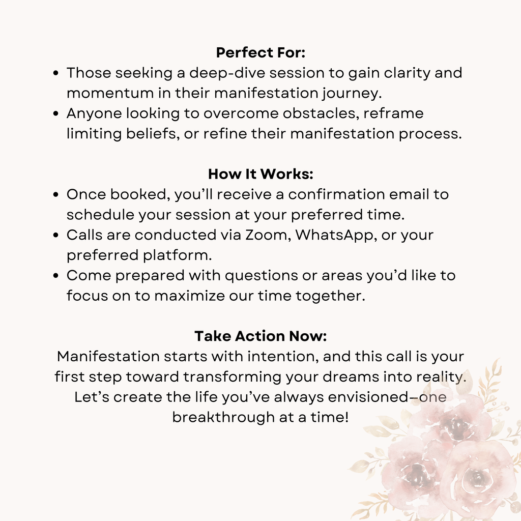 Private Manifestation Text Coaching