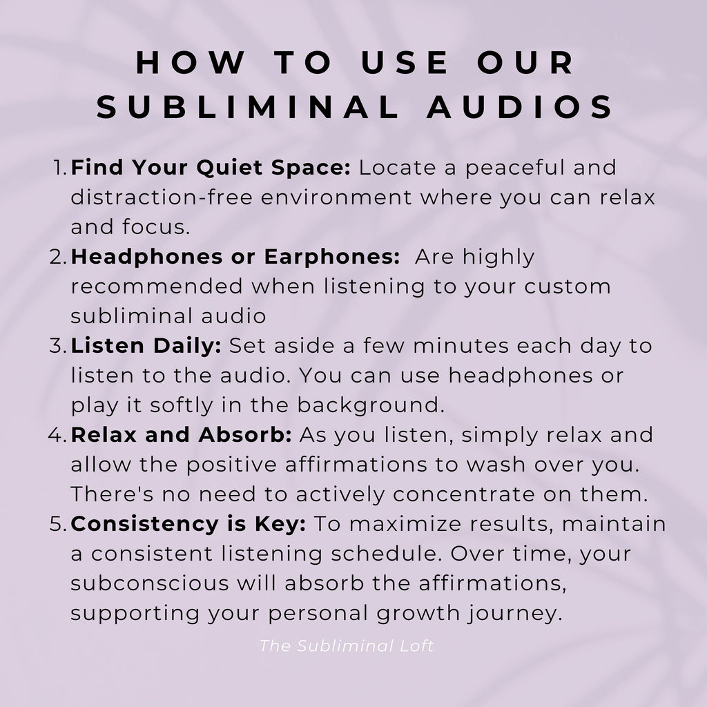 Subliminal Audio | 60 Min Custom Subliminal Audio | Subliminal Booster | Reprogram your Mind