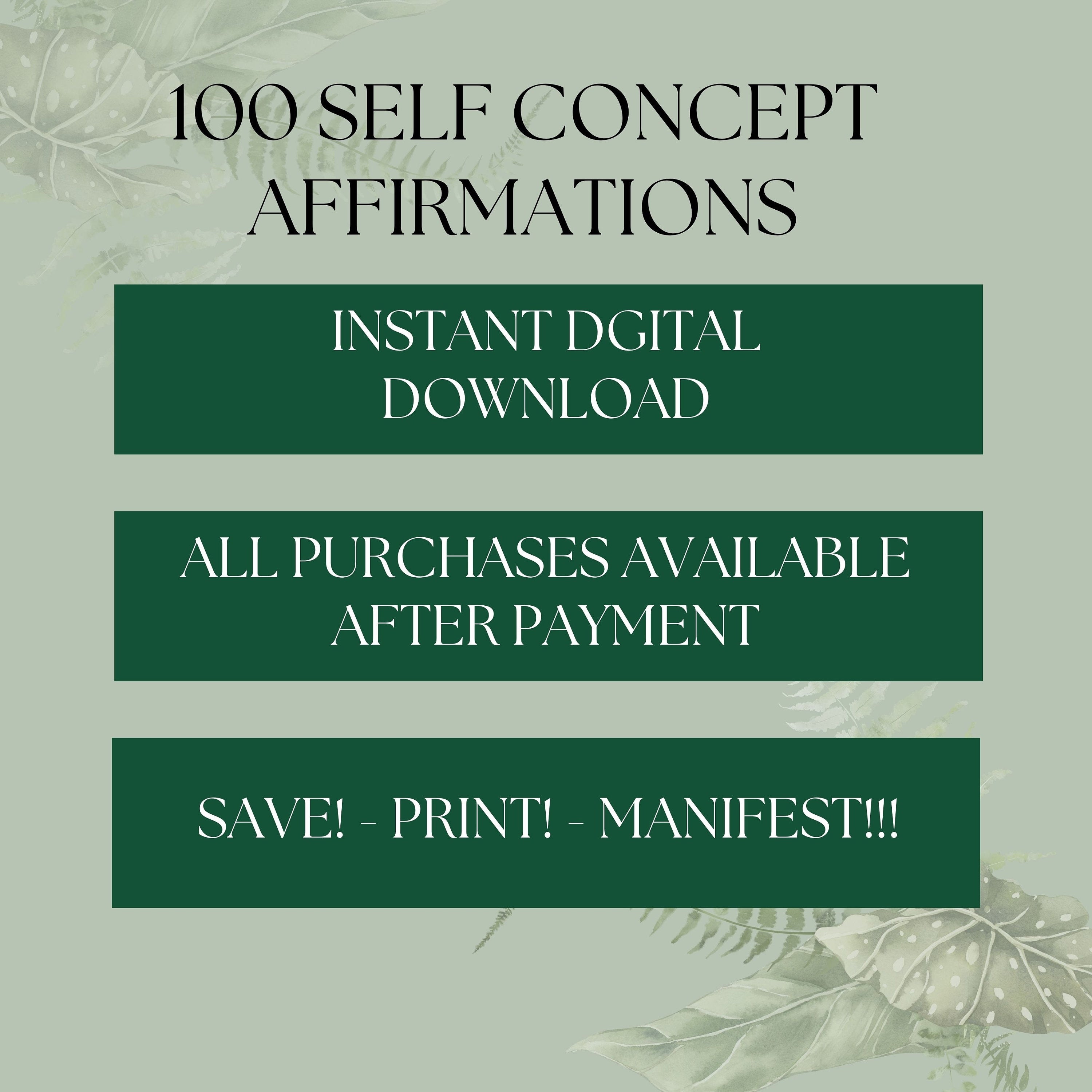 100 SELF CONCEPT AFFIRMATIONS