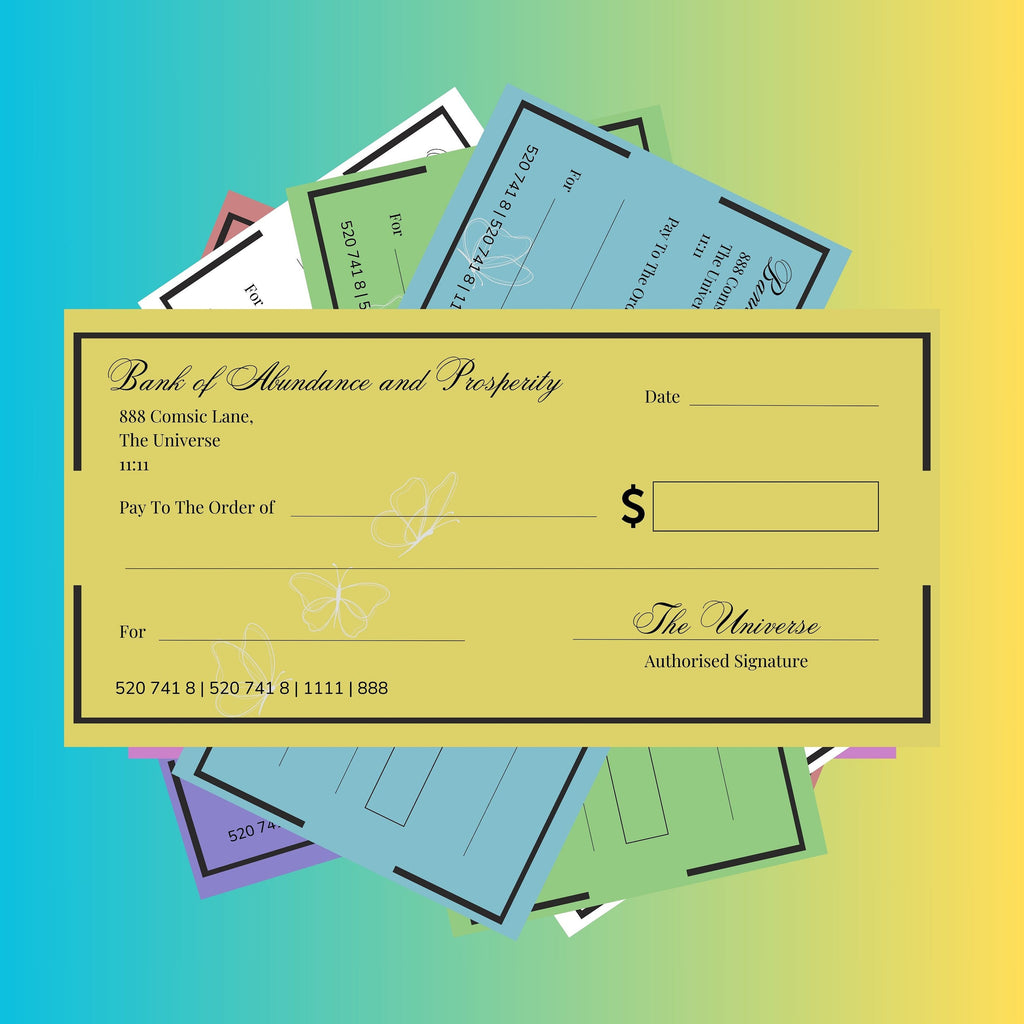 Manifestation Cheque| Law of Attraction Cheque | Manifestation Cheque | Prosperity