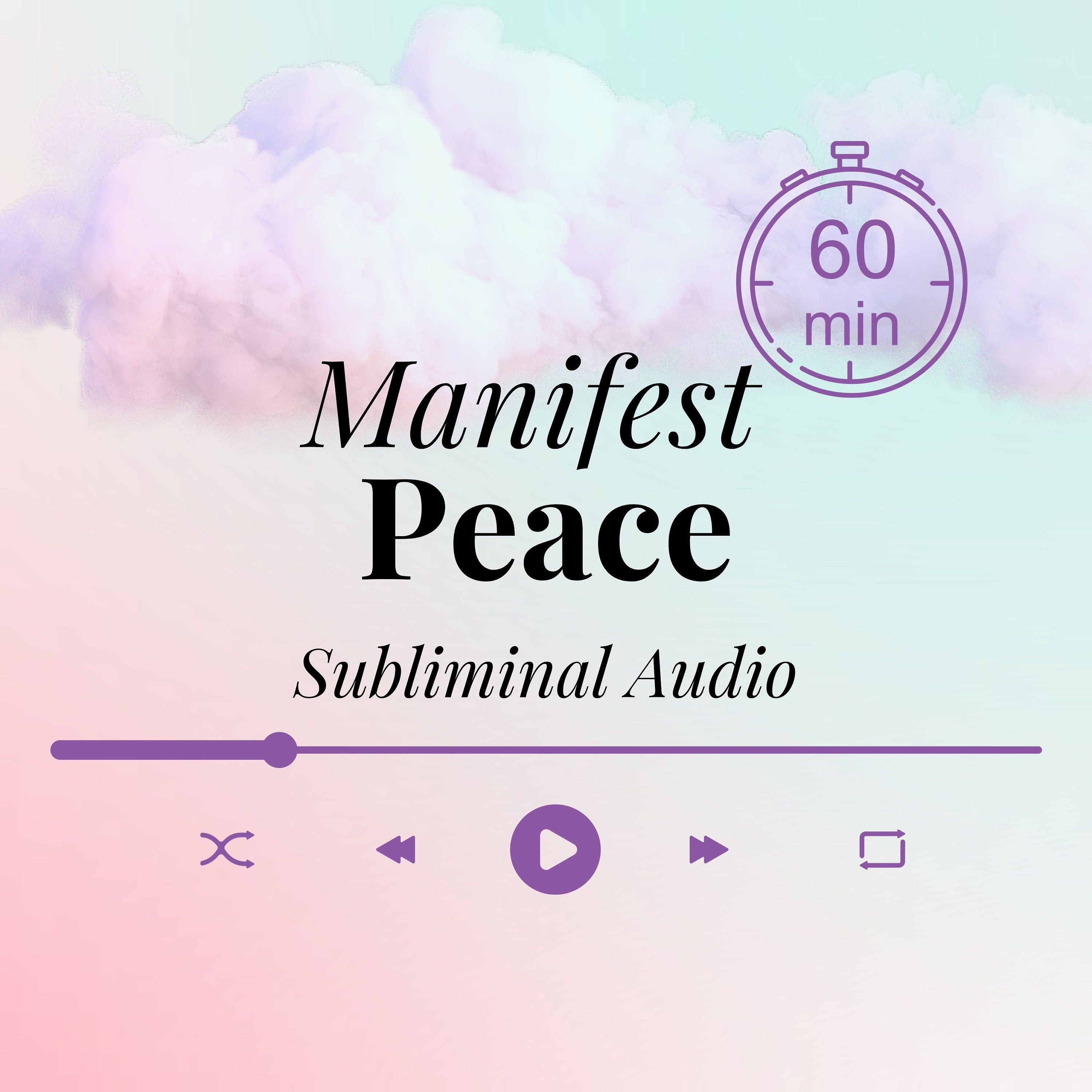 Manifest PEACE Subliminal Audio | Manifestation Audio | 60 Min Audio