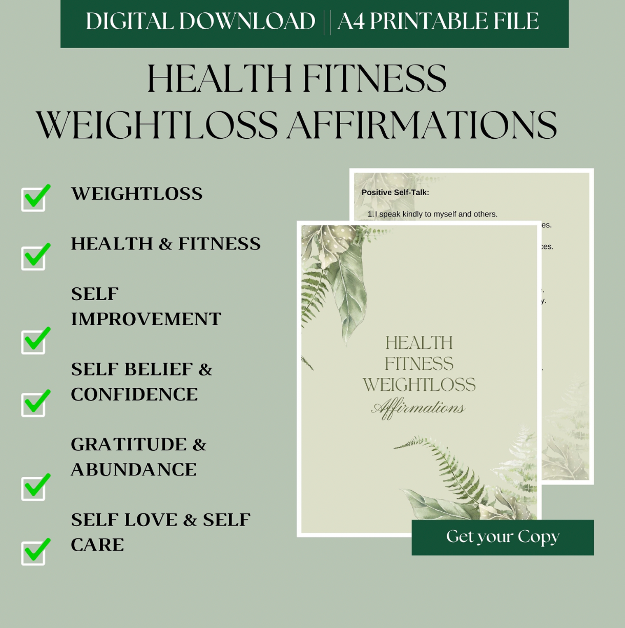 100 WEIGHT LOSS AFFIRMATIONS