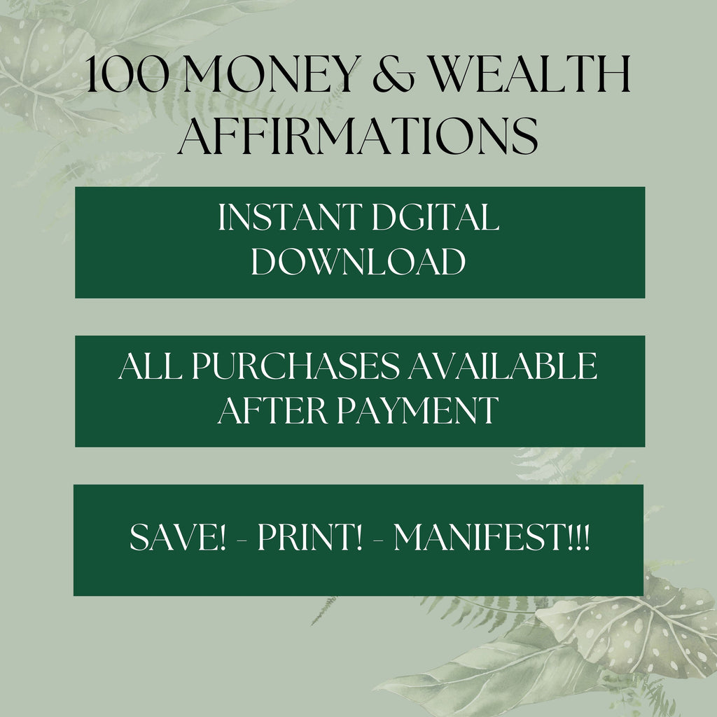 100 MONEY & WEALTH AFFIRMATIONS