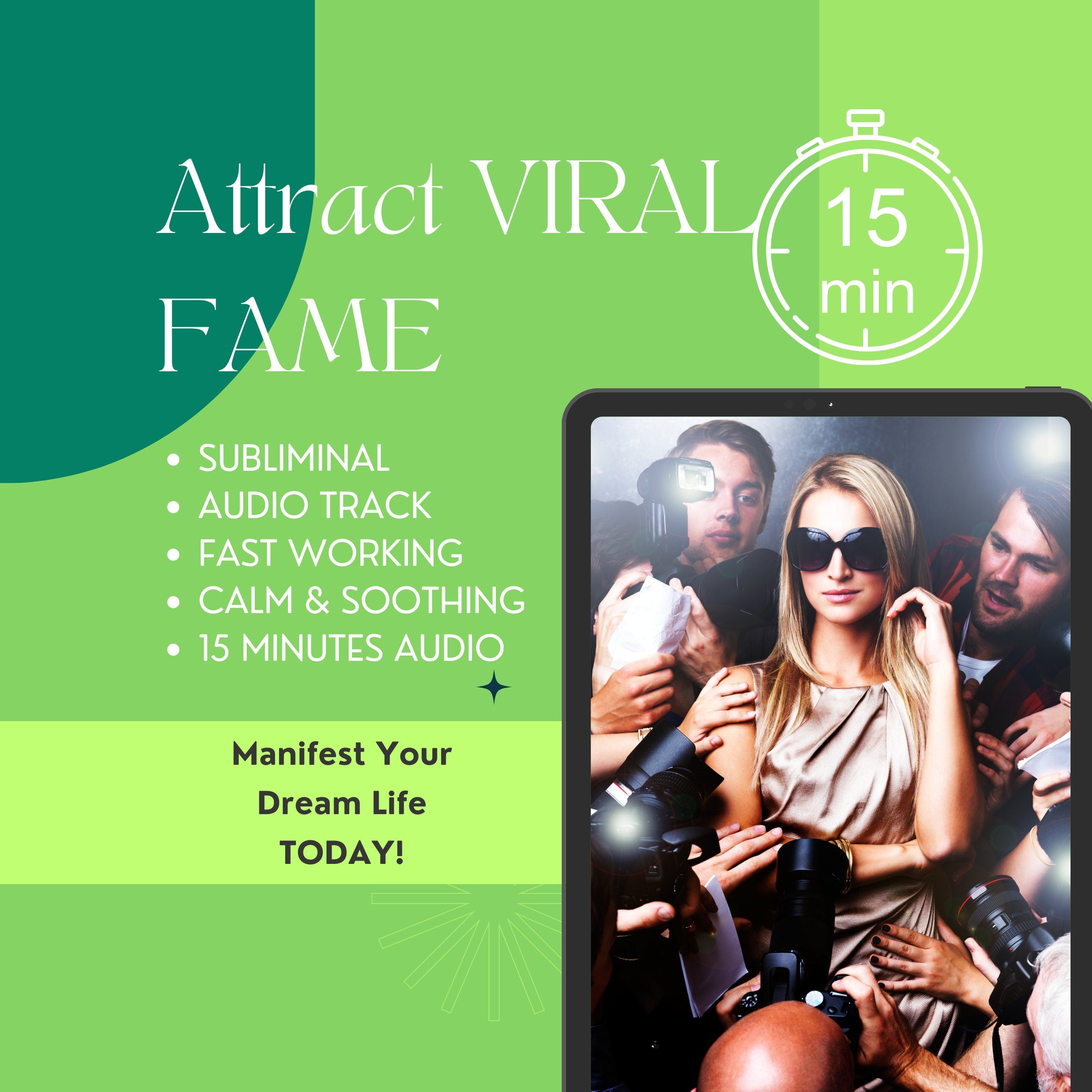 Fame Magnet Subliminal Audio | 15 Minutes with 528Hz Booster | FAME and Celebrity Status