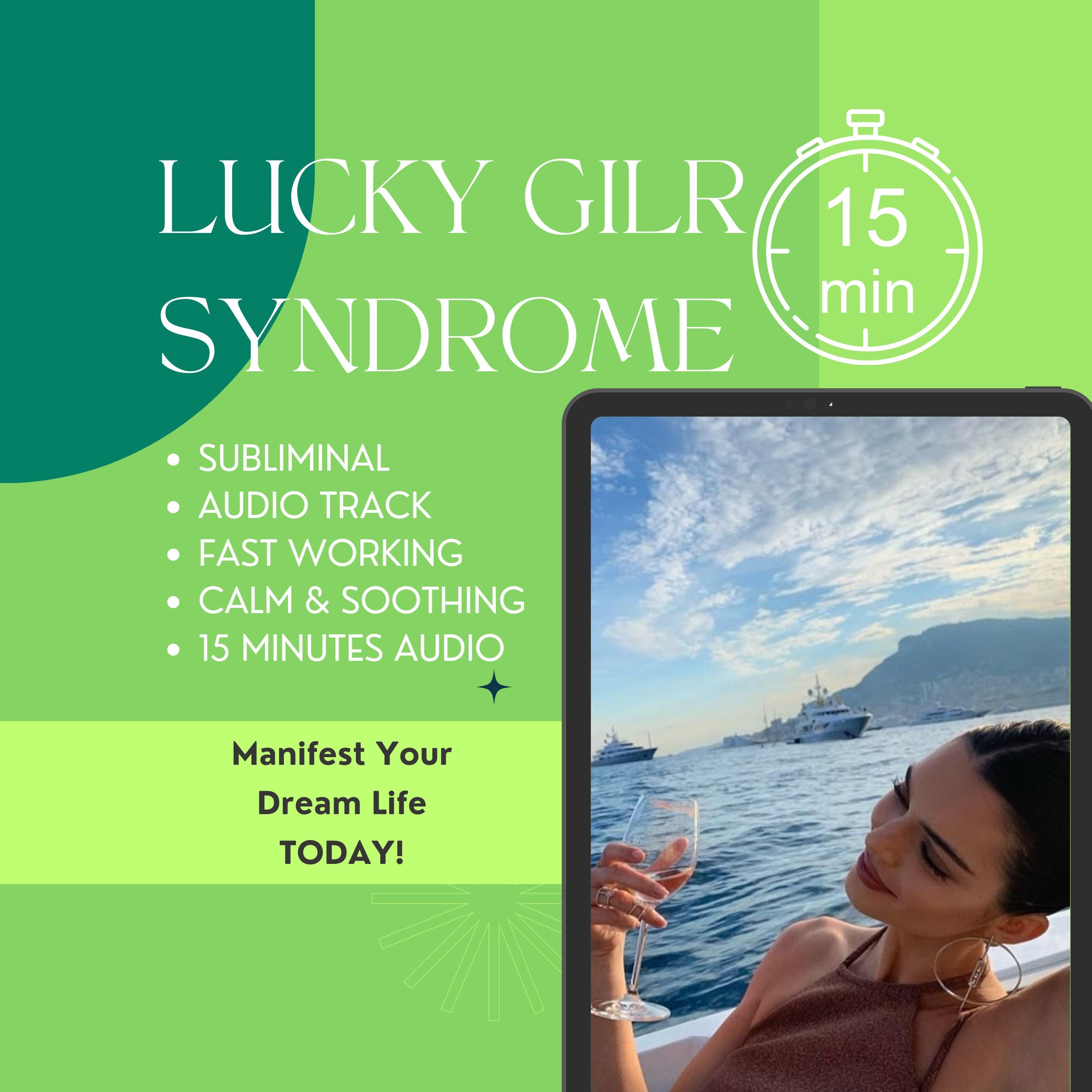 LUCKY GIRL SYNDROME | Subliminal Audio | 15 Min Potent Hypnosis